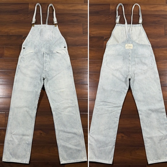LVC Levi's Vintage Clothing Size Medium ? Hickory Stripe Bib & Brace Overalls - Picture 1 of 15